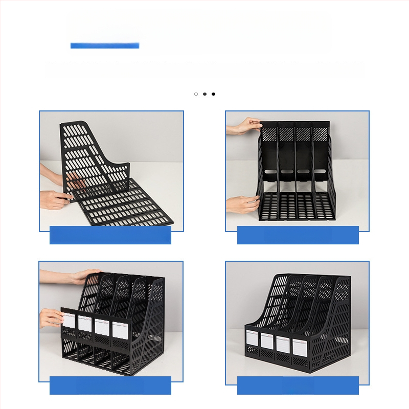 Dokumentų lentyna 9848, keturių lygių, PP medžiaga, stalinis organizatorius