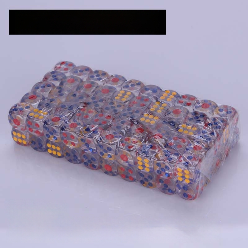 Täringud - akrüül, kuue külgsed, filet stiil