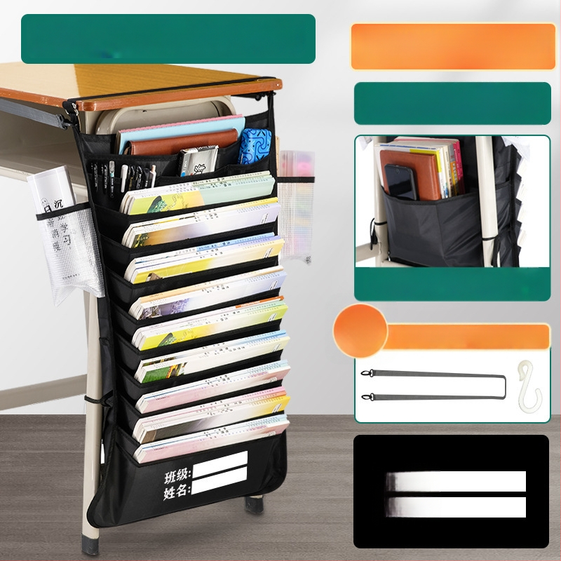 Pakabinamas knygų krepšys prie stalo — Modelis: Hanging Book Bag; Medžiaga: Oxford audinys; Grynoji masė: 500 g