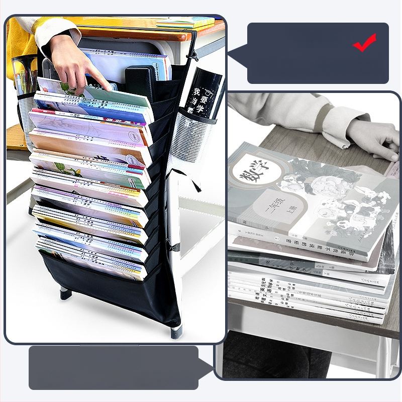 Pakabinamas knygų krepšys prie stalo — Modelis: Hanging Book Bag; Medžiaga: Oxford audinys; Grynoji masė: 500 g