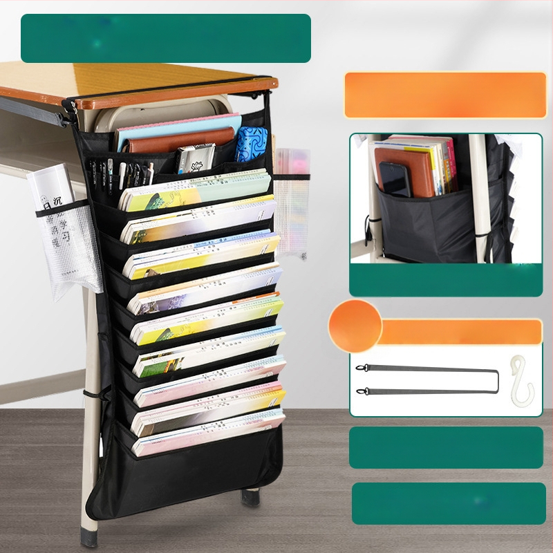 Pakabinamas knygų krepšys prie stalo — Modelis: Hanging Book Bag; Medžiaga: Oxford audinys; Grynoji masė: 500 g