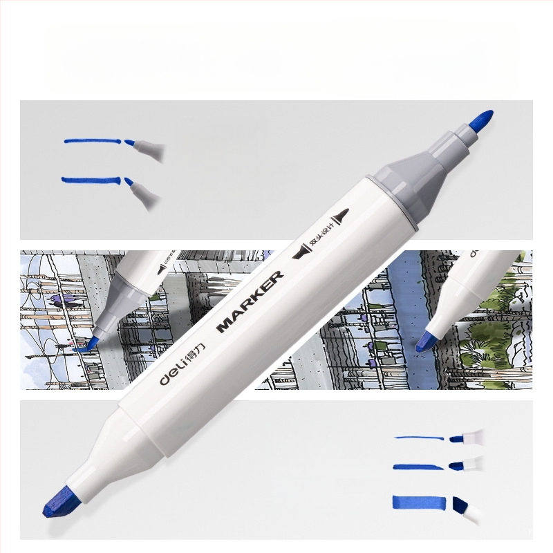 Deli HM389 Kahekordne marker suure mahutavusega reservuaariga, kiiresti kuivanud õlipõhine ning akvarelliefektiga