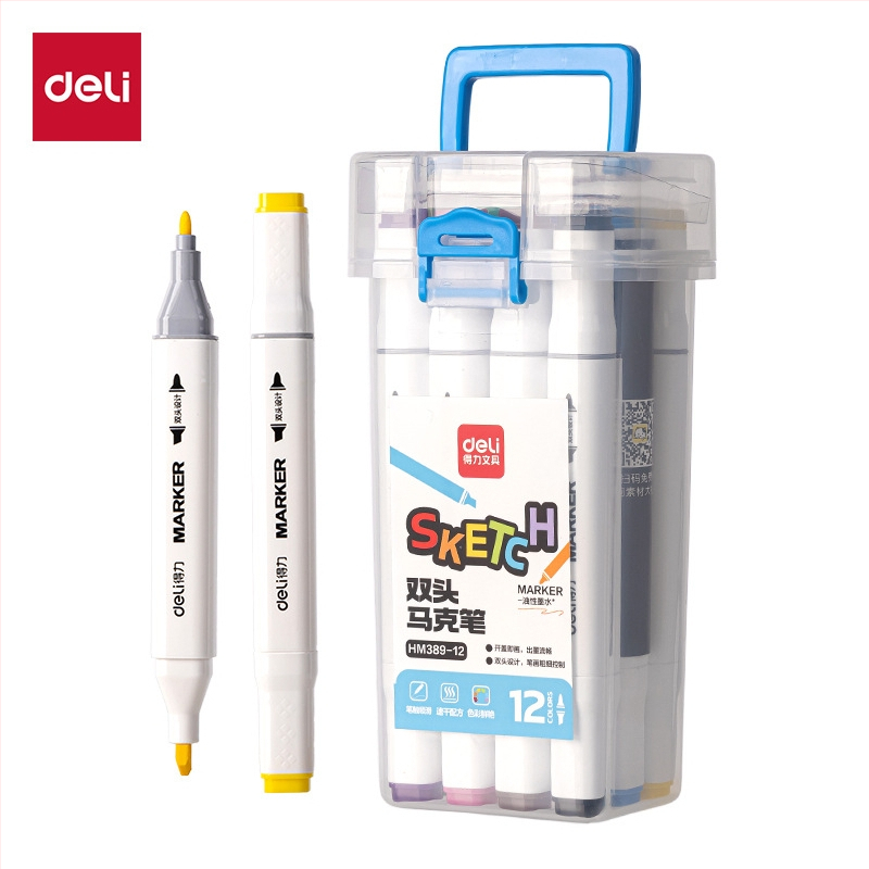 Deli HM389 Kahekordne marker suure mahutavusega reservuaariga, kiiresti kuivanud õlipõhine ning akvarelliefektiga