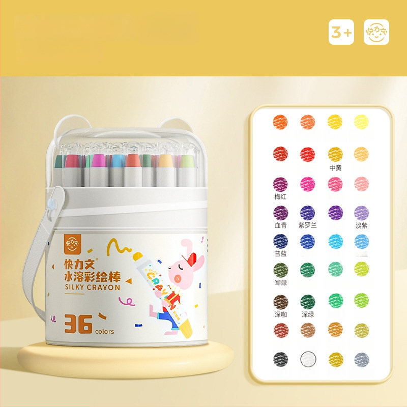 Laste pestav värvipulk Kuai Liwen, ümar keha, plastikust korpus, kustutatav, mudel: Washable paint stick, seeria: Laste joonistus krāsas