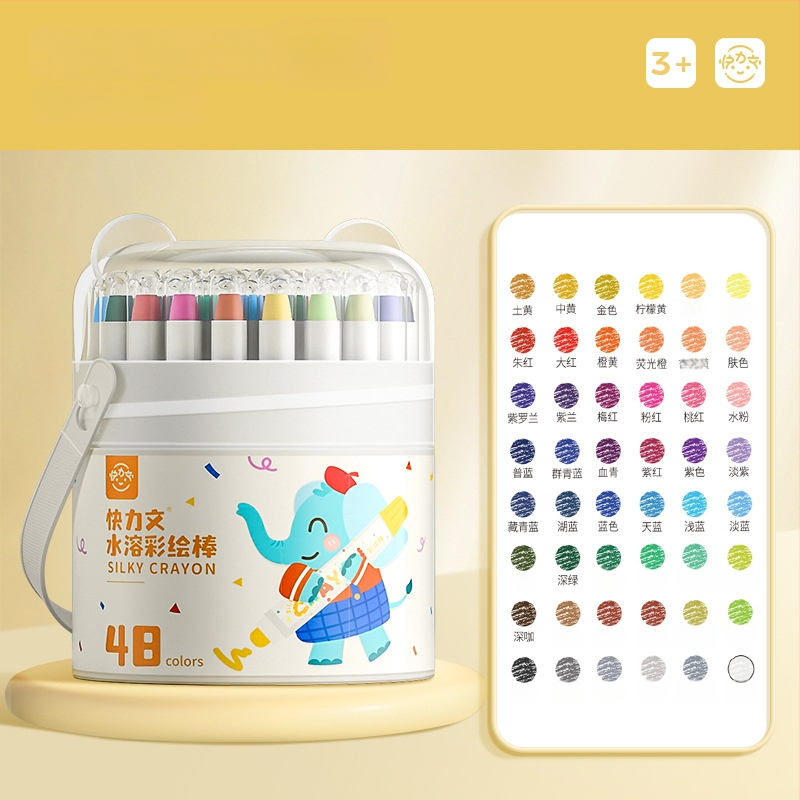 Laste pestav värvipulk Kuai Liwen, ümar keha, plastikust korpus, kustutatav, mudel: Washable paint stick, seeria: Laste joonistus krāsas