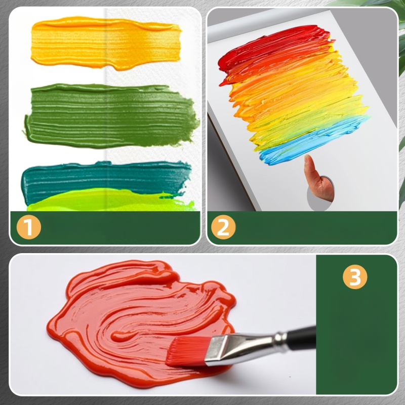 Papierová paleta na miešanie pigmentov – obojstranná, ľahko trhajúca sa, jednorázová, pre študentov umenia