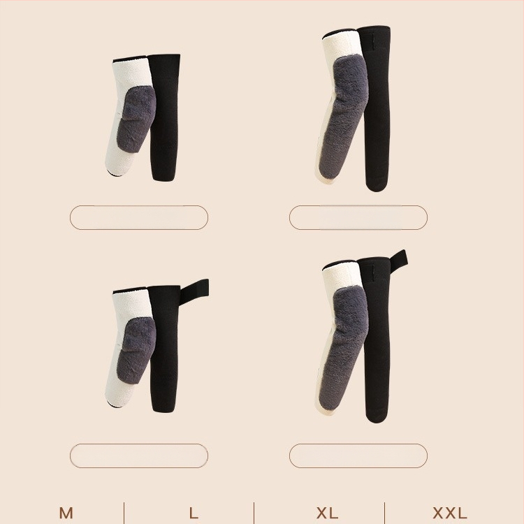 Žieminiai neslystantys kelio įtvarai iš avies vilnos suaugusiems, ilgesni kojų šildytuvai šaltoms kojoms ir sąnarių apsauga