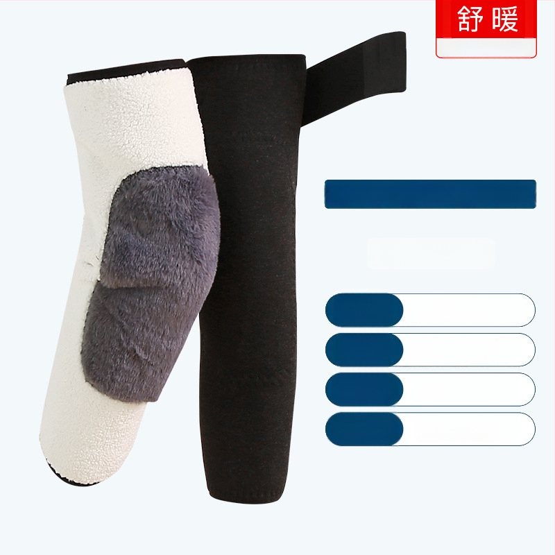 Žieminiai neslystantys kelio įtvarai iš avies vilnos suaugusiems, ilgesni kojų šildytuvai šaltoms kojoms ir sąnarių apsauga