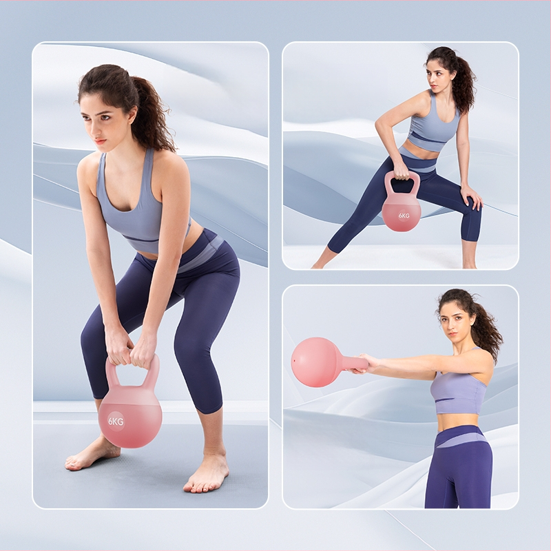 Mäkk kettlebell kummiga kattega – PVC kere, kaasaskantav kodune fitness varustus joogaks