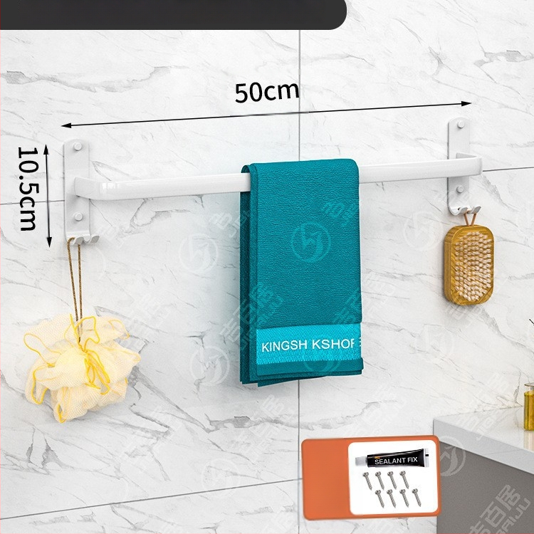 Rankšluosčių laikiklis iš kosminio aliuminio, 3 pakopos, sieninis, rankšluosčių saugojimas