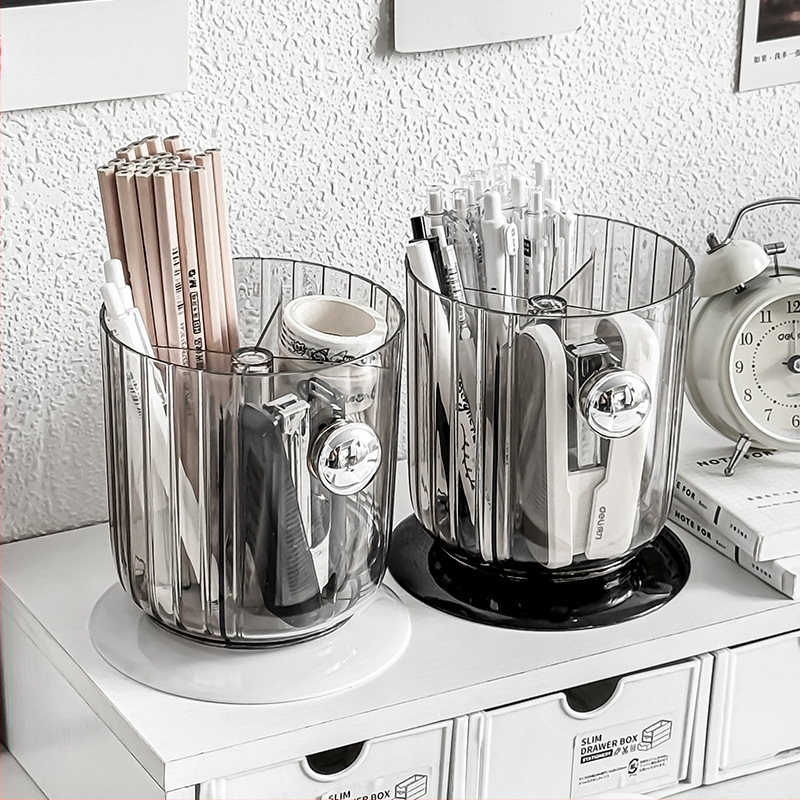 Multi-pai Plastikinis apvalus rašiklio laikiklis su saugojimo dėžute – Verslo dovana