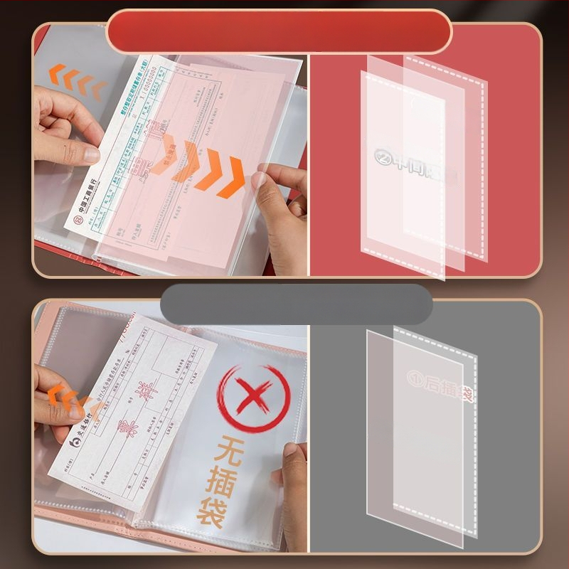 Daugiapusis kvitų ir įmokų dėklas, PP medžiaga, Tether stiliaus laikiklis, daugiasluoksnis organizatorius, pritaikymas galimas