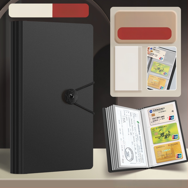 Daugiapusis kvitų ir įmokų dėklas, PP medžiaga, Tether stiliaus laikiklis, daugiasluoksnis organizatorius, pritaikymas galimas