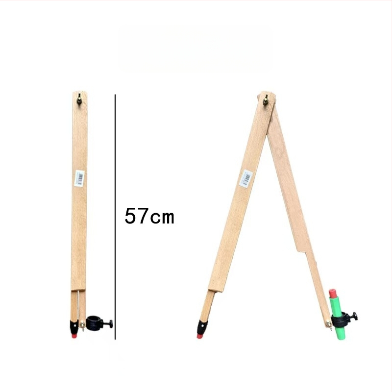 Medinis trikampis liniuotės komplektas su braižymo lenta ir rankena, daugiafunkcinis mokymo įrankis su kampomatu ir pieštuku, 1 kg