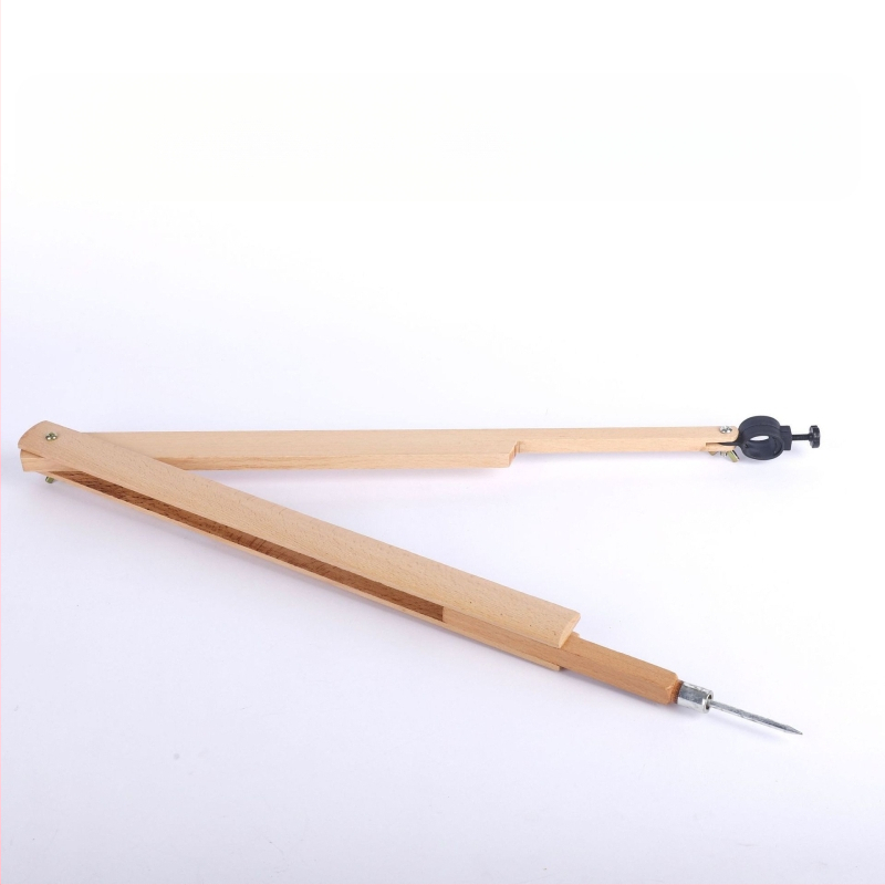 Medinis trikampis liniuotės komplektas su braižymo lenta ir rankena, daugiafunkcinis mokymo įrankis su kampomatu ir pieštuku, 1 kg