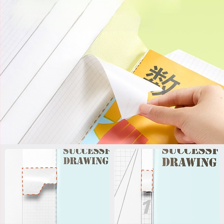 Pašlīmējošs matēts caurspīdīgs grāmatas vāks 1.–2. klasei – segmentēts dizains, viegla uzklāšana, 2025. gada jauns stils; dāvana klasesbiedram