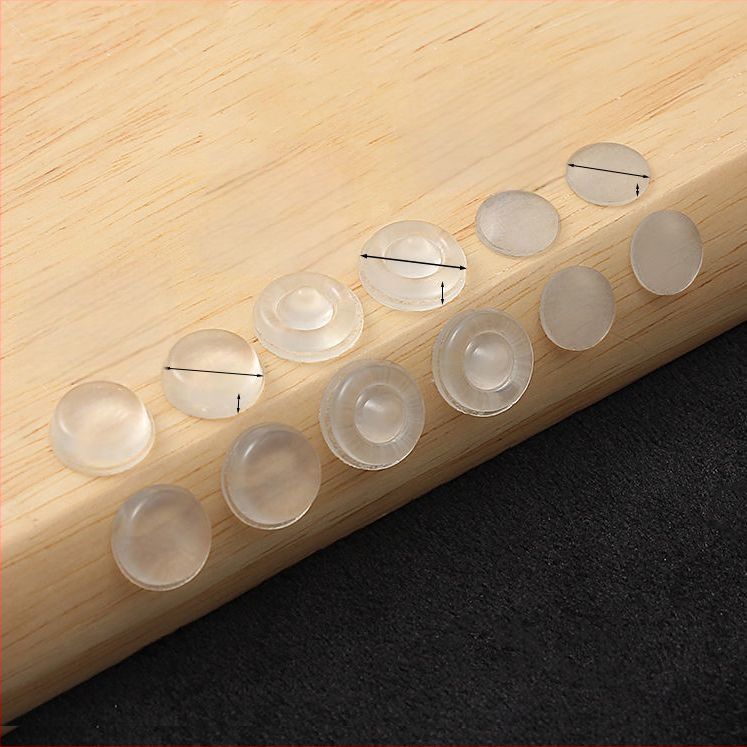 Silīcija antišoka daļiņas skapjiem un mēbelēm – klusa triecienu absorbēšana, buferpaliktņi un pretslīdēšanas paliktņi