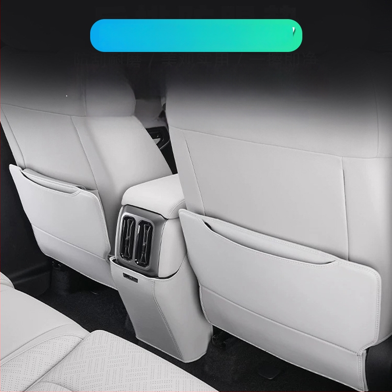 Automobilio galinės sėdynės apsauga — odinė, putų užpildas, logotipo spausdinimas, pritaikomas, tinkamas visoms sezonoms.