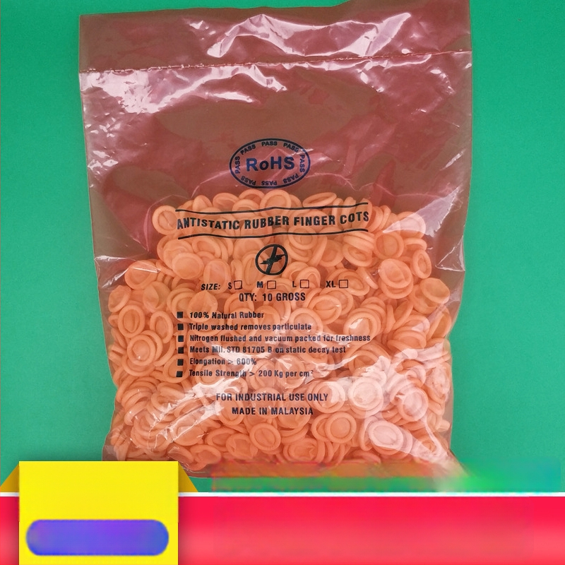 Vienkartiniai latekso pirštų apsauginiai, antistatinei elektronikos gamybai, 500 g