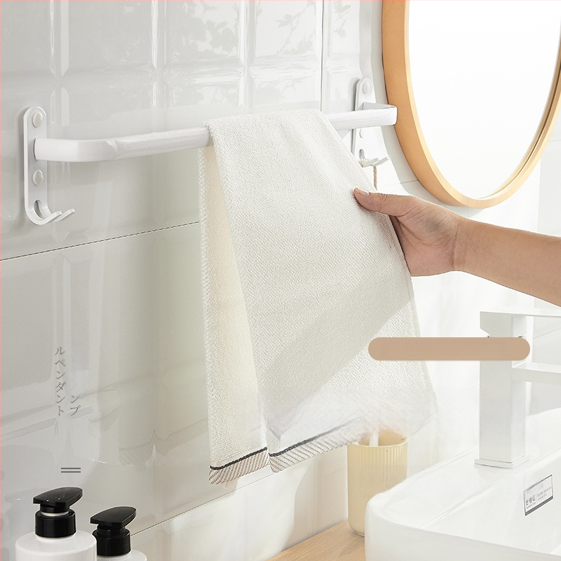 Sieninis rankšluosčio laikiklis be gręžimo – aliuminio lydinys, trijų lygių, 15 kg apkrova, emalio danga