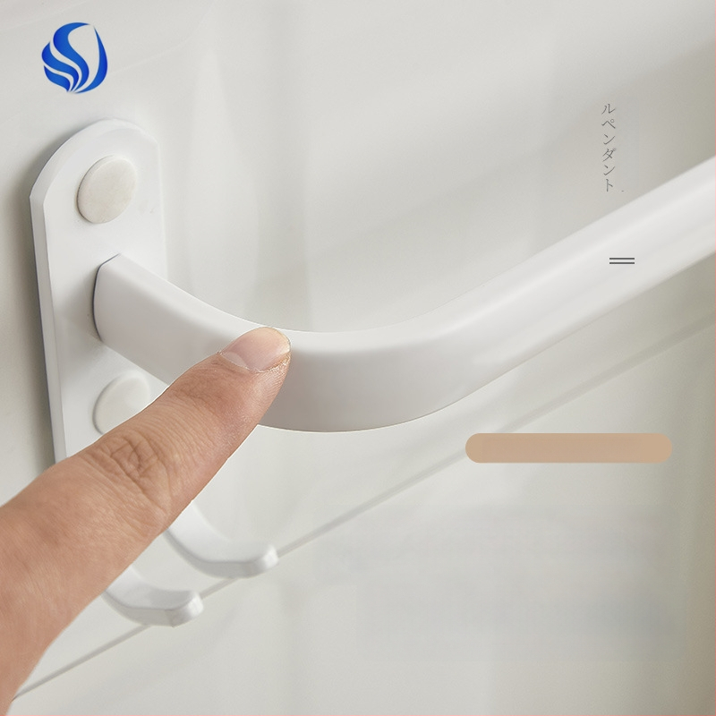 Sieninis rankšluosčio laikiklis be gręžimo – aliuminio lydinys, trijų lygių, 15 kg apkrova, emalio danga