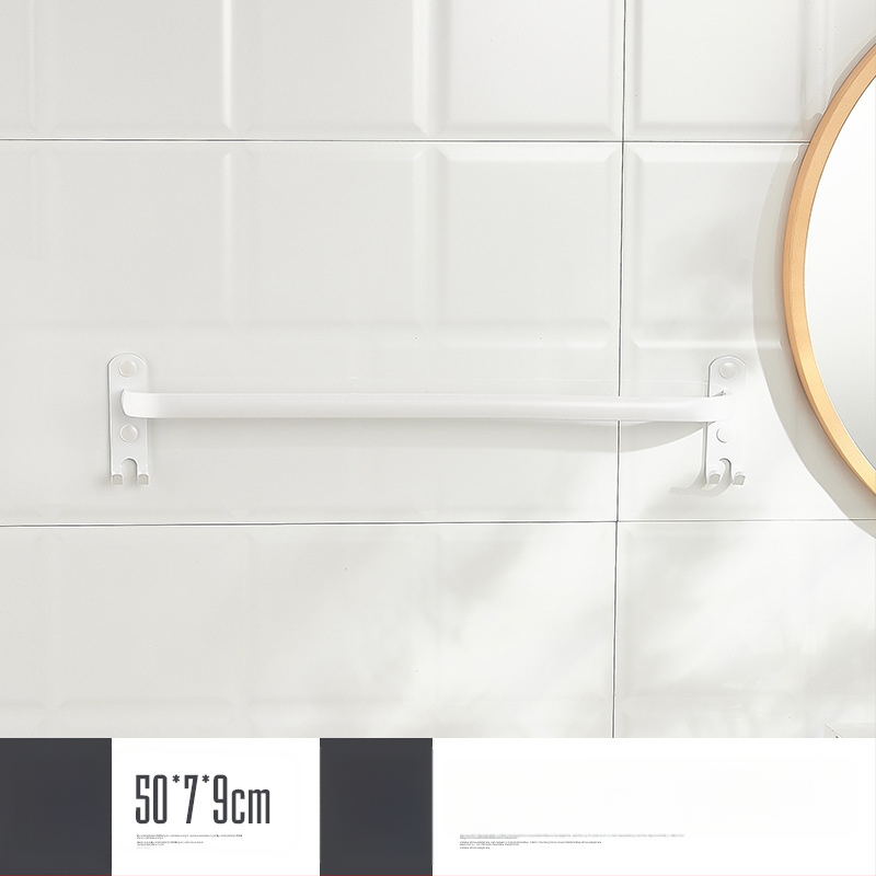 Sieninis rankšluosčio laikiklis be gręžimo – aliuminio lydinys, trijų lygių, 15 kg apkrova, emalio danga