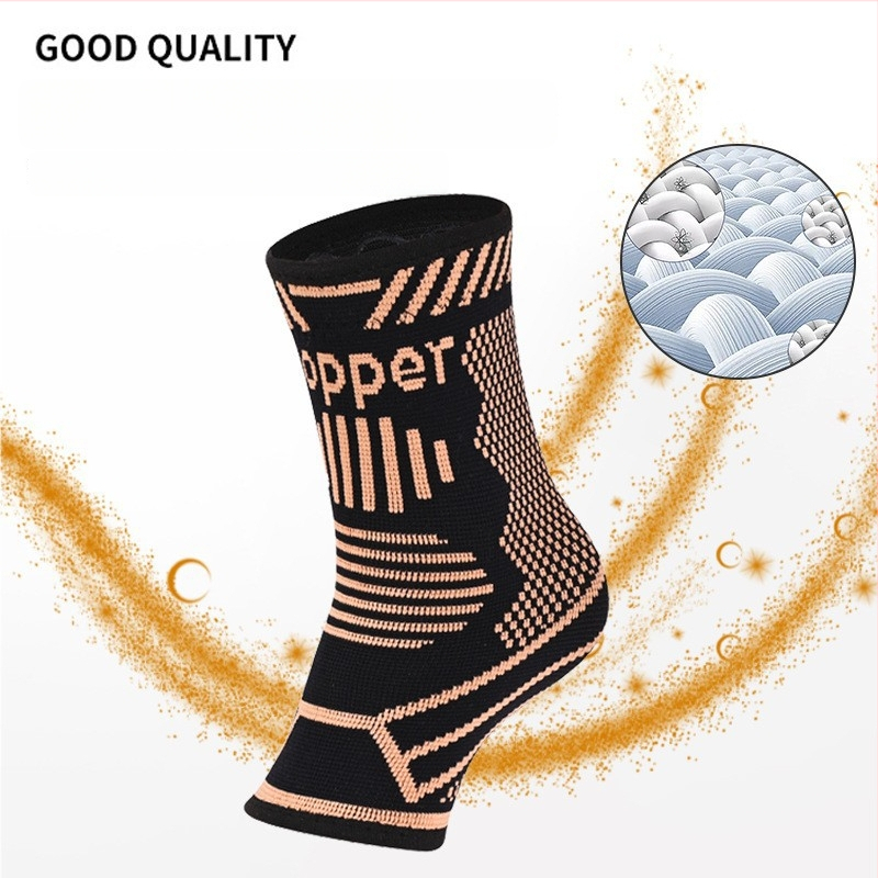 Pahkluu tugi trikotaažist vask-ioonidega, hingav elastne kompressioon, korvpalliks