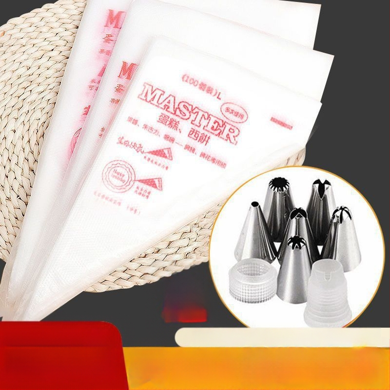 Vienreizējās lietošanas konditorejas maisiņi ar pilnu uzgaļu komplektu tortes dekorēšanai