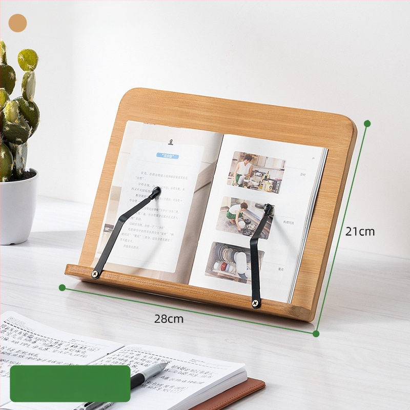 Darbalaučio knygų laikiklis studentams ir vaikams, bambuko medžiaga, modelis 2521YDJ, modernus minimalistinis stilius, aukščio reguliavimas.