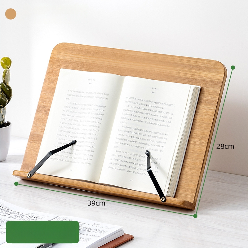 Darbalaučio knygų laikiklis studentams ir vaikams, bambuko medžiaga, modelis 2521YDJ, modernus minimalistinis stilius, aukščio reguliavimas.