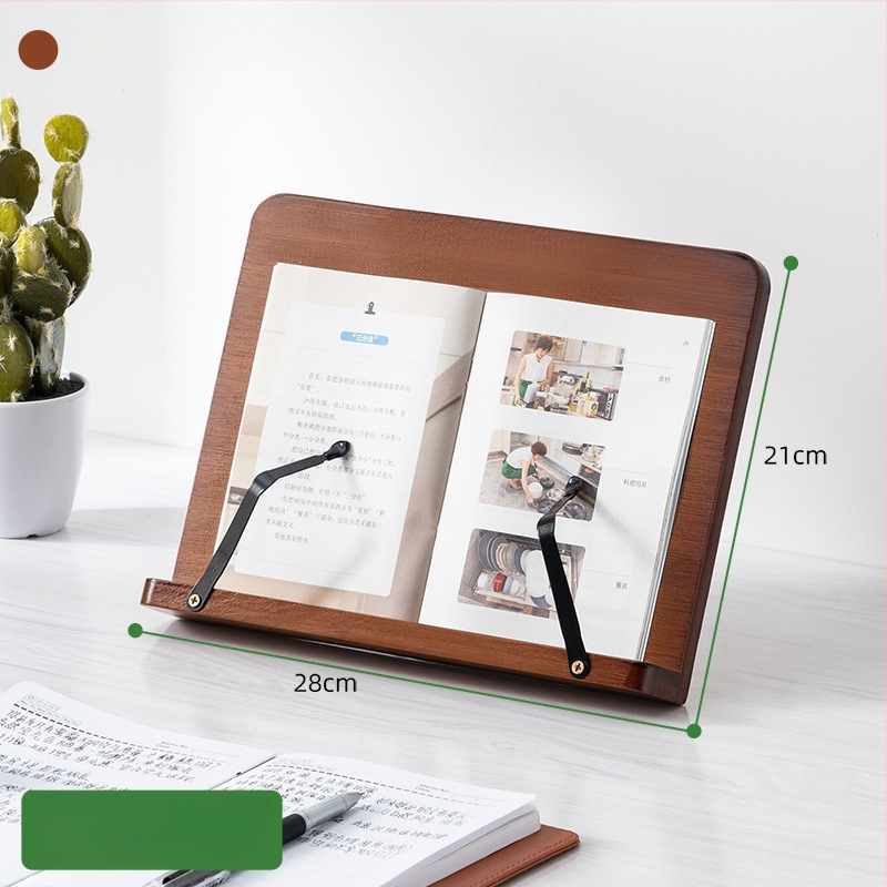 Darbalaučio knygų laikiklis studentams ir vaikams, bambuko medžiaga, modelis 2521YDJ, modernus minimalistinis stilius, aukščio reguliavimas.