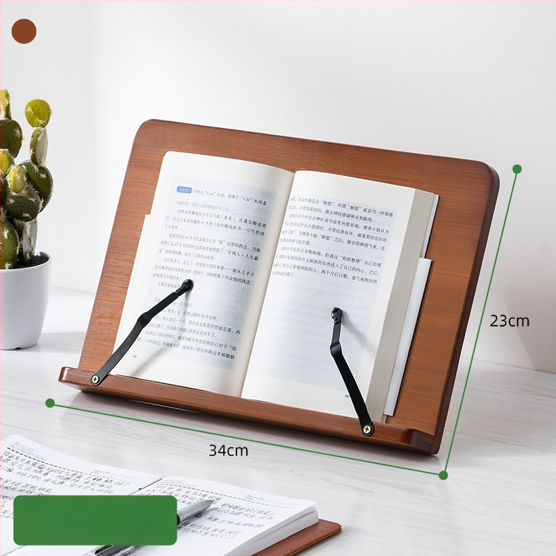 Darbalaučio knygų laikiklis studentams ir vaikams, bambuko medžiaga, modelis 2521YDJ, modernus minimalistinis stilius, aukščio reguliavimas.