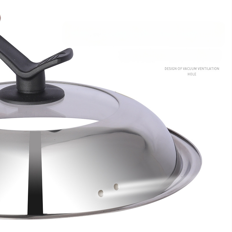 Nerūdijančio plieno puodo dangtis – universalus, skaidrus stiklas ir vertikali rankena