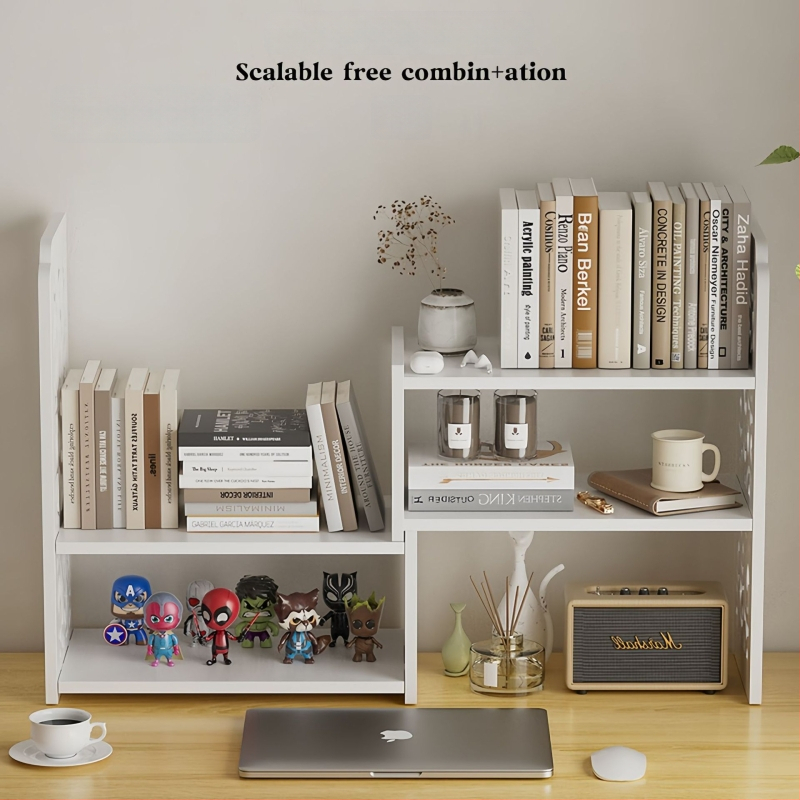 Stalo knygų laikiklis, daugiaaukštė PVC lentyna, svoris 1,6 kg, biuro stalinis organizatorius