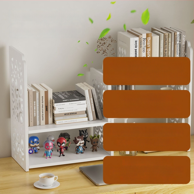 Stalo knygų laikiklis, daugiaaukštė PVC lentyna, svoris 1,6 kg, biuro stalinis organizatorius