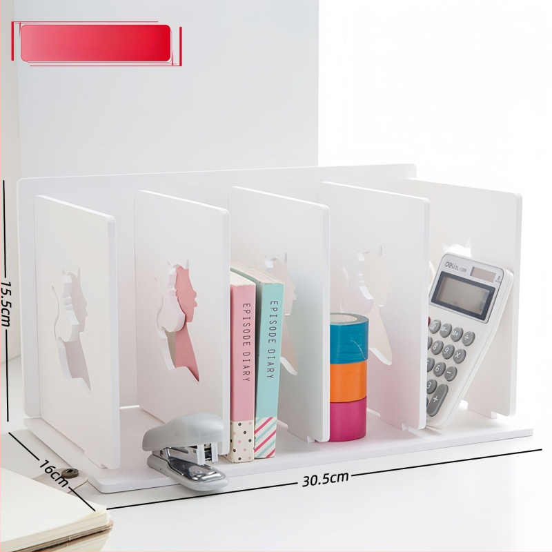Stalo knygų laikiklis, daugiaaukštė PVC lentyna, svoris 1,6 kg, biuro stalinis organizatorius