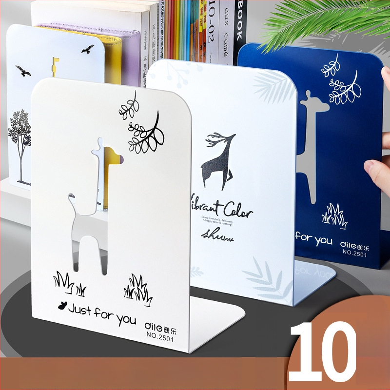 Metalo knygų stovas su skyrikliu ir klipu - Modelis C30504, Reverse, geležinis stalo knygų laikiklis, 430 g