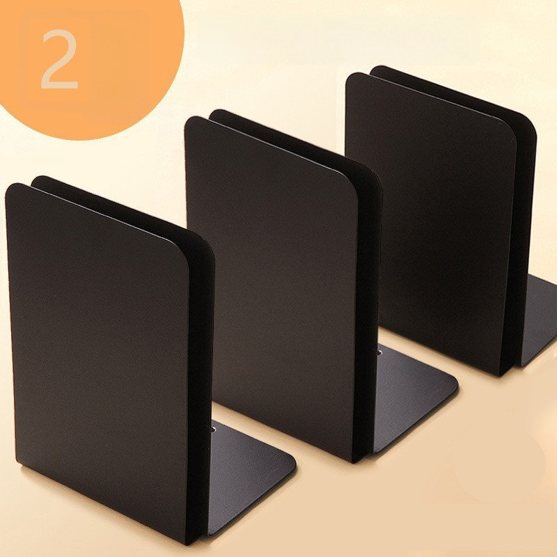 Metalo knygų stovas su skyrikliu ir klipu - Modelis C30504, Reverse, geležinis stalo knygų laikiklis, 430 g