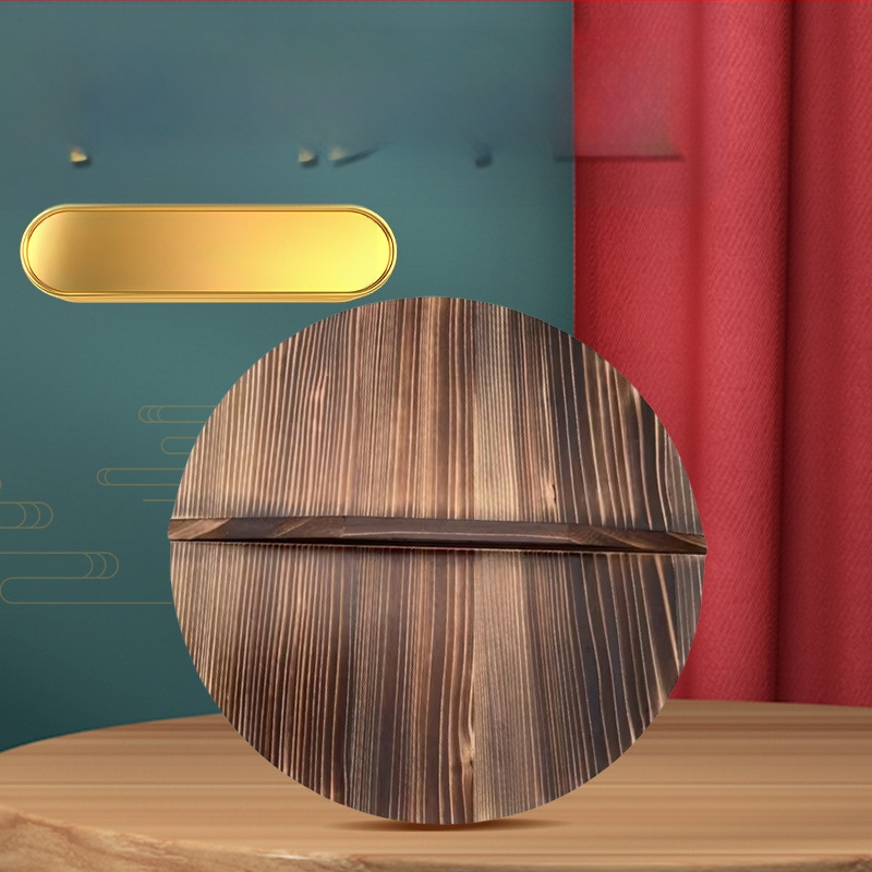 Geležinė puoda su eglės medžio dangčiu, mn-546, anti-retro stilius, 0.6 kg, pritaikymas