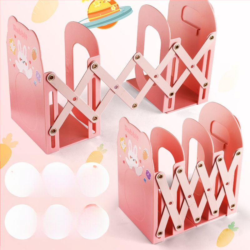 Animacinis ištraukiamas knygų laikiklis biurui, PET medžiaga, HC-9696, vienas pakuotėje, dovana paruošta