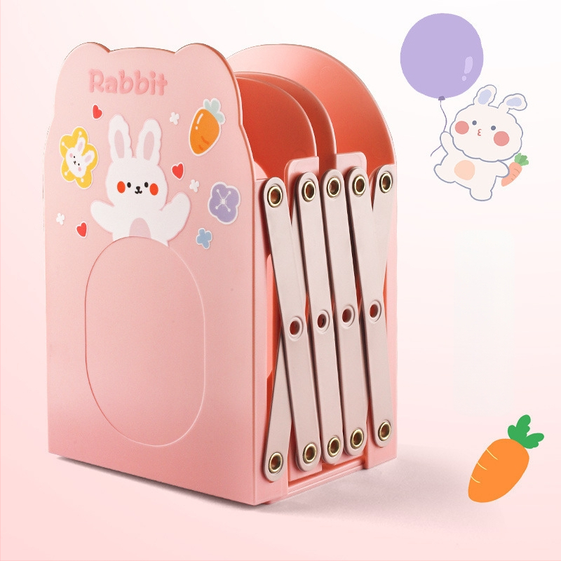 Animacinis ištraukiamas knygų laikiklis biurui, PET medžiaga, HC-9696, vienas pakuotėje, dovana paruošta