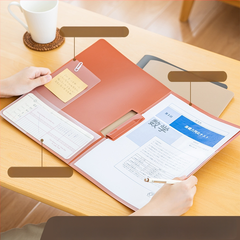 Times Good SD-N313 A4 dokumentų bylų dėklas su vieno spaustuko segtuvu, plastmasinis, logotipas spausdintas, pritaikymas