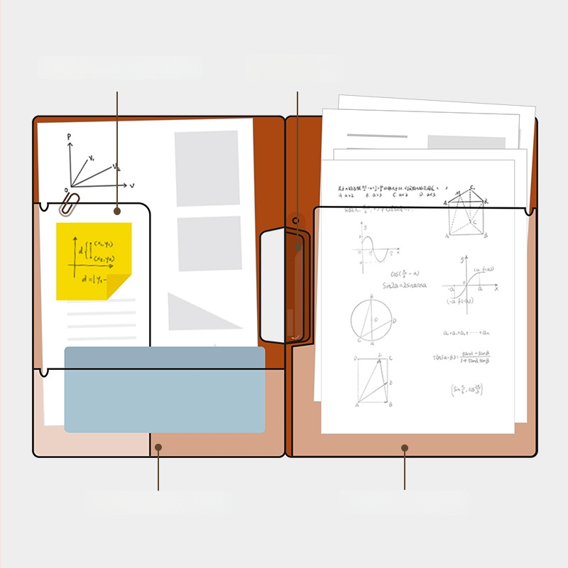 Times Good SD-N313 A4 dokumentų bylų dėklas su vieno spaustuko segtuvu, plastmasinis, logotipas spausdintas, pritaikymas