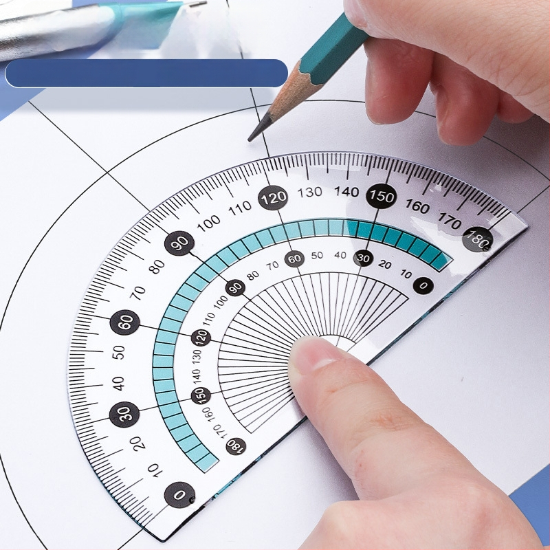 Daugiafunkcinis liniuotės rinkinys su braižymo kompasu ir trikampiu liniuotė – plastikinis, modelis MS-179F, grynoji masė 140