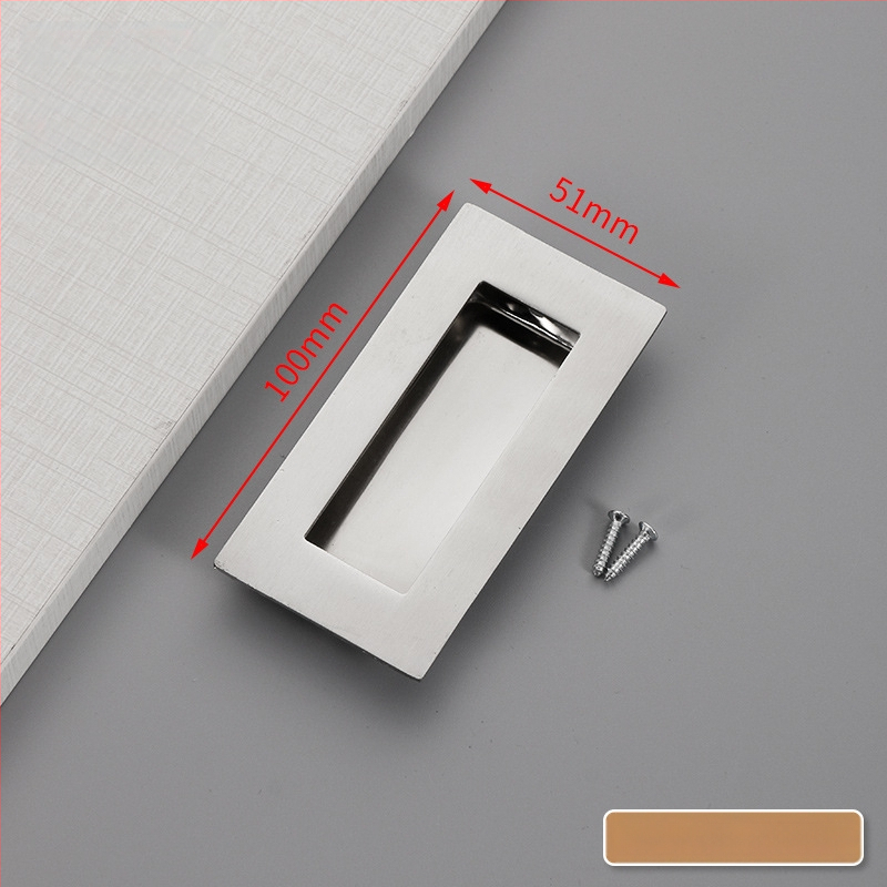 Slėptas nerūdijančio plieno slankio durų rankena, įmontuota, tekstūruota danga, modernus minimalistinis stilius