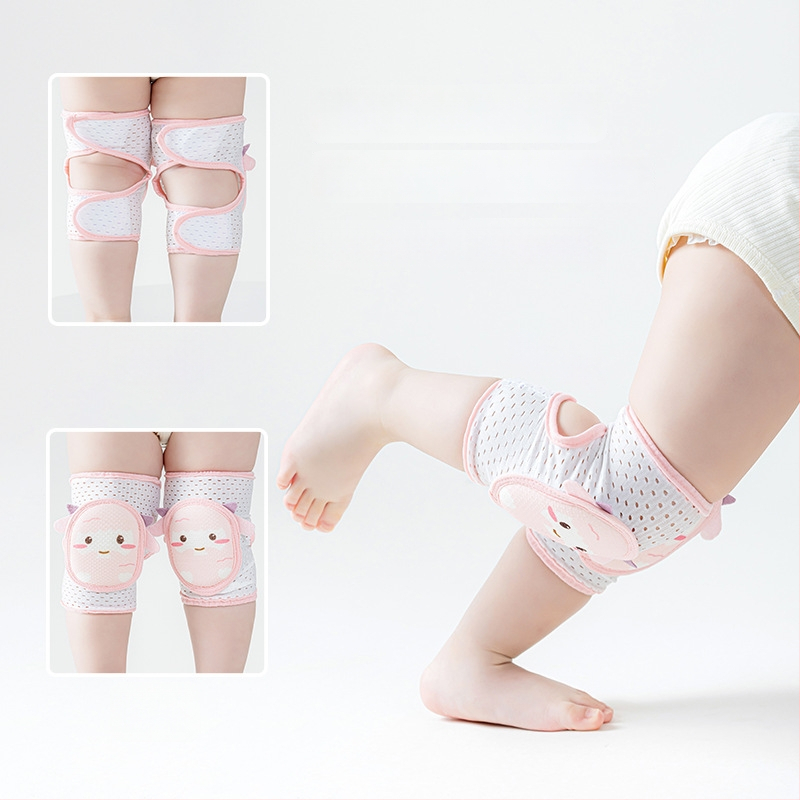 Vaikų kelių ir alkūnių apsaugos, reguliuojamos, kvėpuojantis tinklas, skirta ropoti ir vaikščioti, vasaros versija