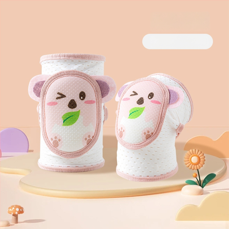 Vaikų kelių ir alkūnių apsaugos, reguliuojamos, kvėpuojantis tinklas, skirta ropoti ir vaikščioti, vasaros versija