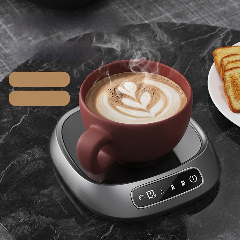 Atnaujintas termostatinis padėkliukas puodeliui - 3 temperatūros lygiai, ABS korpusas, USB maitinimas, mygtuko ir prisilietimo valdymas, automatinis išjungimas