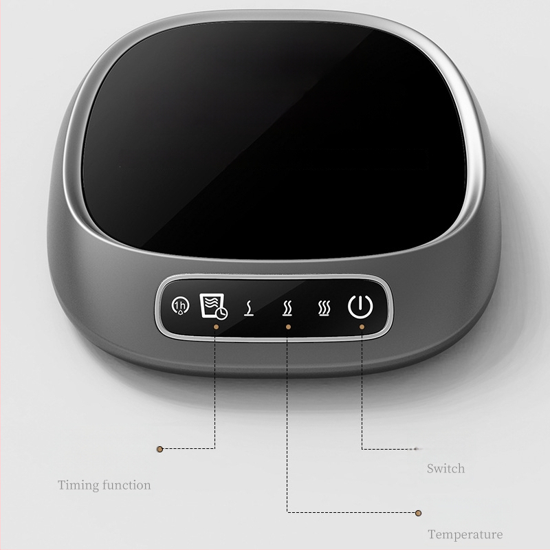 Atnaujintas termostatinis padėkliukas puodeliui - 3 temperatūros lygiai, ABS korpusas, USB maitinimas, mygtuko ir prisilietimo valdymas, automatinis išjungimas