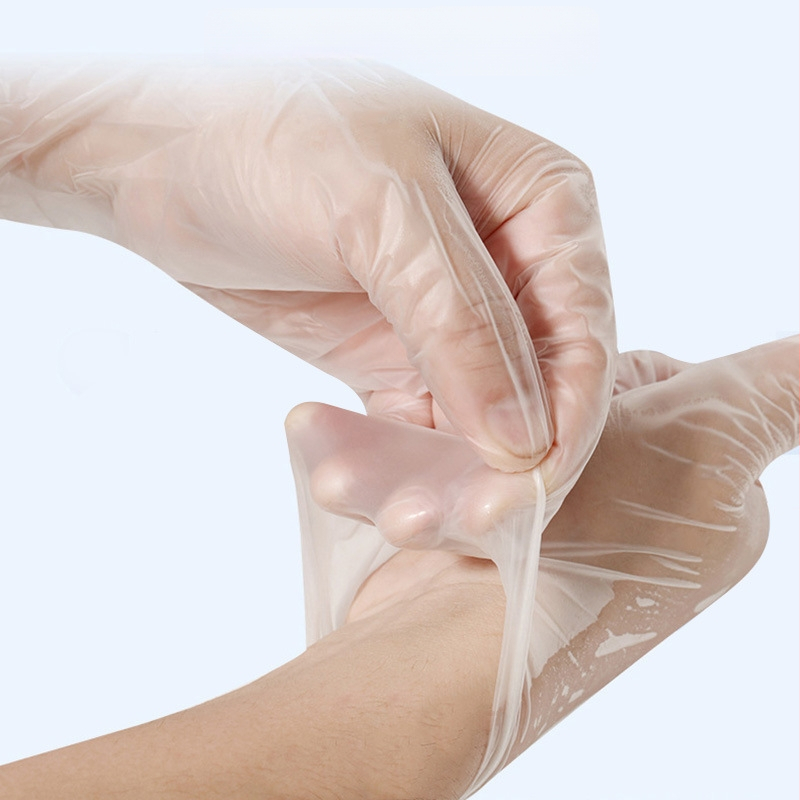 Ühekordsed PVC kinnad, toidukvaliteediga, läbipaistvad ja paksendatud, iluteenindusele ja juuksuritele, 50 paari
